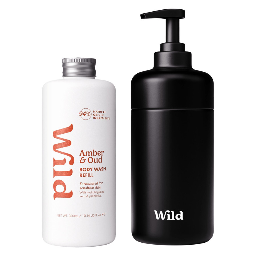 Wild Body Wash Black Case Amber Oud 300ml