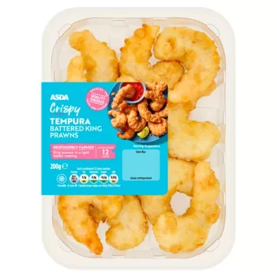 ASDA Crispy Tempura Battered King Prawns 200g