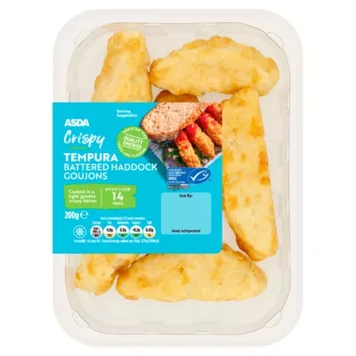 ASDA Crispy Tempura Battered Haddock Goujons 200g