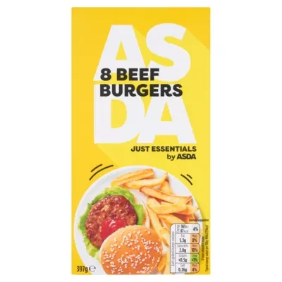 JUST ESSENTIALS by ASDA Just Essentials 8 Beef Burgers 397g