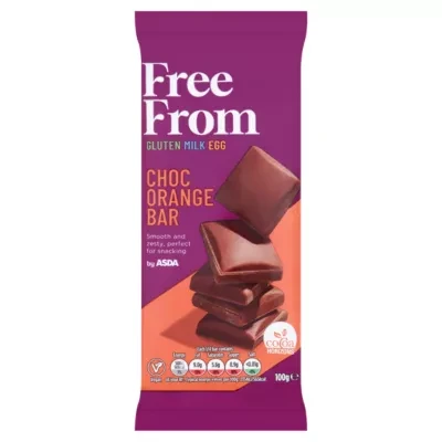 ASDA Free From by  Choc Orange Bar 100g