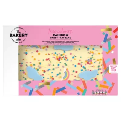The BAKERY at ASDA The Bakery True Colours Rainbow Party Traybake