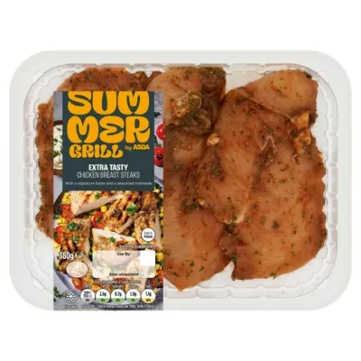 ASDA Summer Grill by  Extra Tasty Chicken Breast Steaks 380g