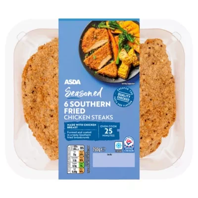 ASDA Seasoned 6 Southern Fried Chicken Steaks 750g