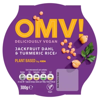 OMV! Deliciously Vegan Plant Based OMV! Jackfruit Dahl & Turmeric Rice 300g