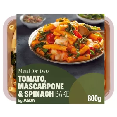ASDA Meal for Two Tomato, Mascarpone & Spinach Bake 800g