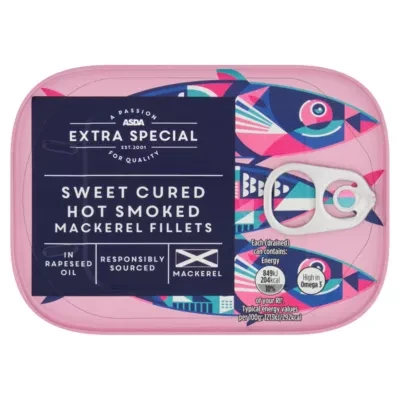 ASDA Extra Special Extra Special Sweet Cured Hot Smoked Mackerel Fillets 110g