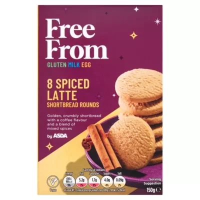 ASDA Free From 8 Spiced Latte Shortbread Rounds 150g