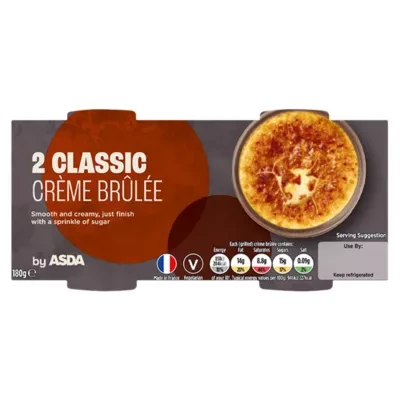 ASDA 2 Classic Crème Brûlée 180g