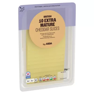 ASDA 10 British Extra Mature Cheddar Slices 250g