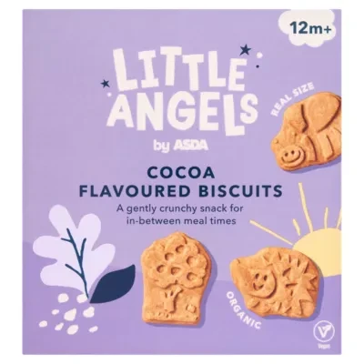 LITTLE ANGELS by ASDA ASDA Little Angels Cocoa Flavoured Biscuits 12m+ 100g