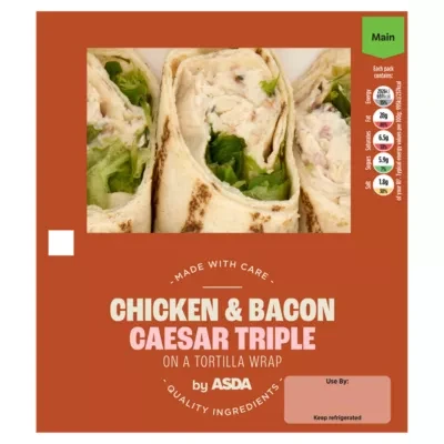 ASDA Chicken & Bacon Caesar Triple Wrap