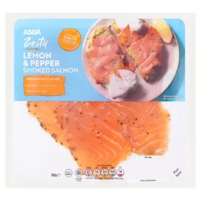 ASDA Zesty Lemon & Pepper Smoked Salmon 100g