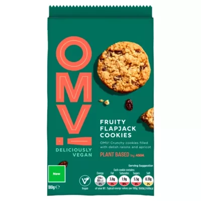 OMV! Deliciously Vegan Plant Based OMV! Fruity Flapjack Cookies 180g