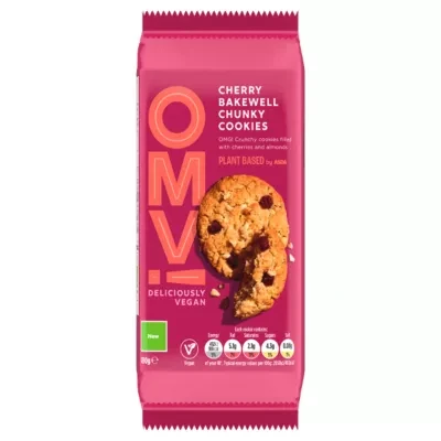 ASDA Plant Based Plant Based OMV! Cherry Bakewell Chunky Cookies 180g