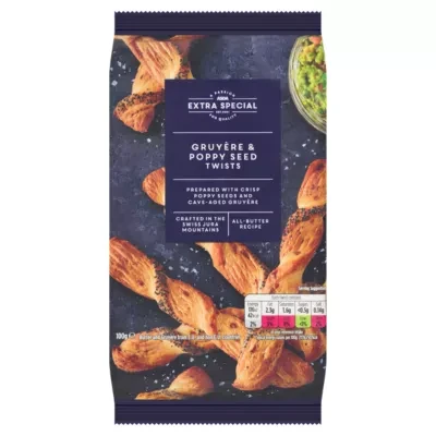 ASDA Extra Special Extra Special GruyÃ¨re & Poppy Seed Twists 100g