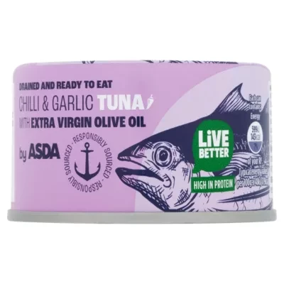 ASDA Chilli & Garlic Tuna with Extra Virgin Olive Oil 80g