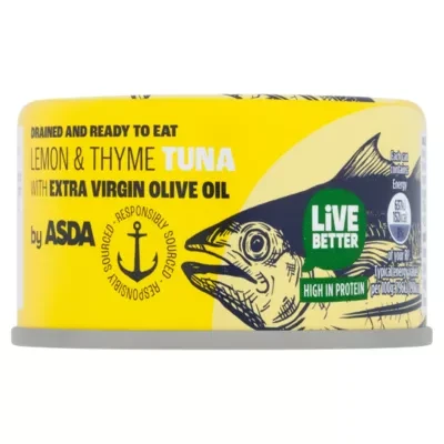 ASDA Lemon & Thyme Tuna with Extra Virgin Olive Oil 80g