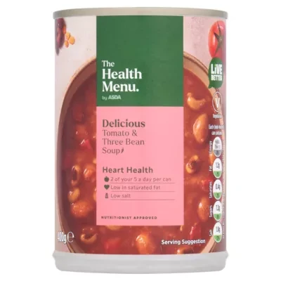 The Health Menu by ASDA The Health Menu Tomato & Three Bean Soup 400g