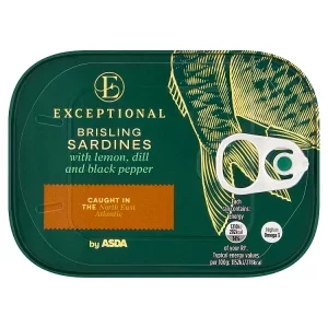 ASDA Exceptional by  Brisling Sardines with Lemon, Dill and Black Pepper 105g