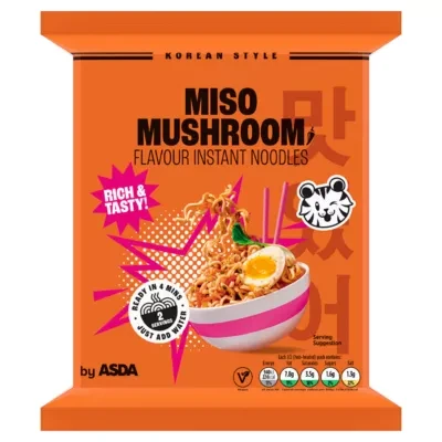 ASDA Miso Mushroom Flavour Instant Noodles 100g