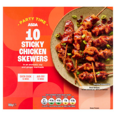 ASDA 10 Party Time Sticky Chicken Skewer 180g