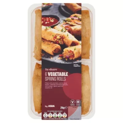 ASDA to Share 6 Vegetable Spring Rolls 216g