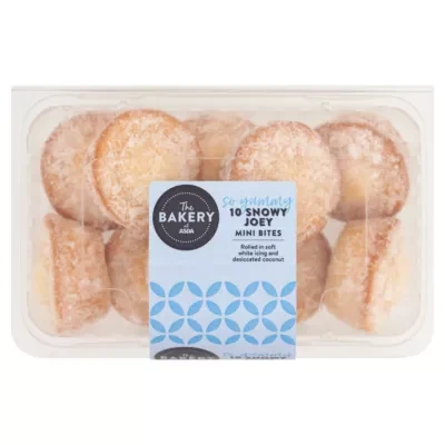 The BAKERY at ASDA The Bakery 10 Snowy Joey Mini Bites 240g