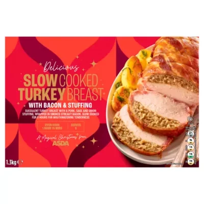 ASDA Slow Cooked Turkey Breast with Bacon and Stuffing 1.3kg