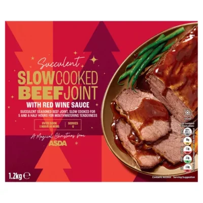 ASDA Succulent Slow Cooked Beef Joint with Red Wine Sauce 1.2kg