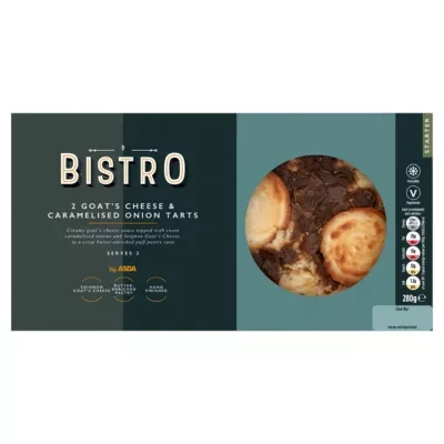 Bistro by ASDA Bistro 2 Goat's Cheese & Caramelised Onion Tarts 280g