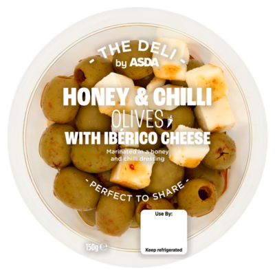 The Deli by ASDA the Deli Honey & Chilli Olives with Ibérico Cheese 150g