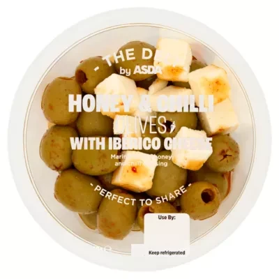 ASDA the Deli Honey & Chilli Olives with Ibérico Cheese 150g