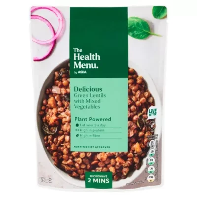 The Health Menu by ASDA The Health Menu Delicious Green Lentils with Mixed Vegetables 250g