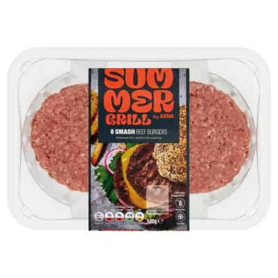 ASDA Summer Grill by ASDA 8 Smash Beef Burgers 680g
