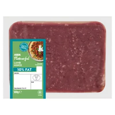 ASDA Flavourful Lamb Mince 10% Fat 500g
