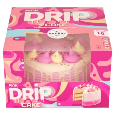 ASDA The Bakery Pink Drip Cake
