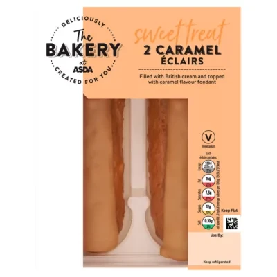 The BAKERY at ASDA The Bakery at  2 Caramel Éclairs