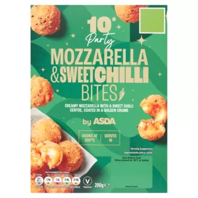 ASDA 10 Party Mozzarella & Sweetchilli Bites 200g