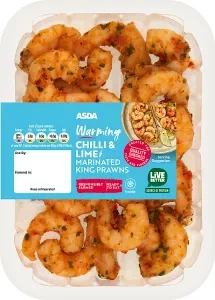ASDA Warming Chilli & Lime Marinated King Prawns 150g