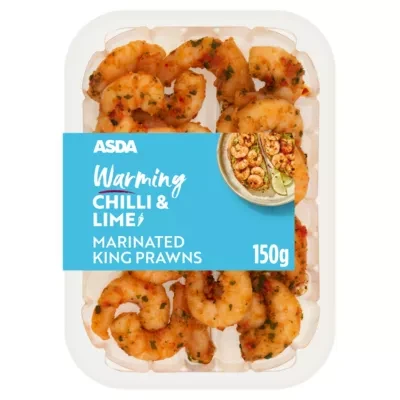ASDA Warming Chilli & Lime Marinated King Prawns 150g