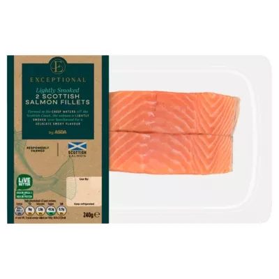 Exceptional by ASDA Exceptional 2 Lightly Smoked Scottish Salmon Fillets 240g