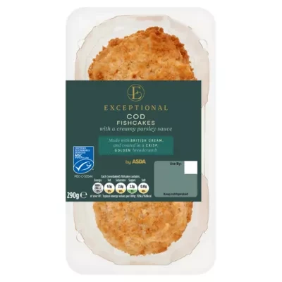 Exceptional by ASDA Exceptional by ASDA Cod Fishcakes With a Creamy Parsley Sauce 290g