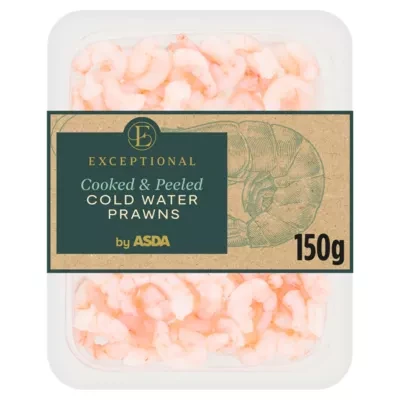 Exceptional by ASDA Exceptional by  Cooked & Peeled Cold Water Prawns 150g