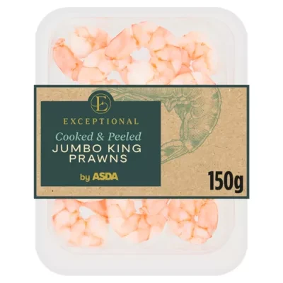 Exceptional by ASDA Exceptional by  Cooked & Peeled Jumbo King Prawns 150g