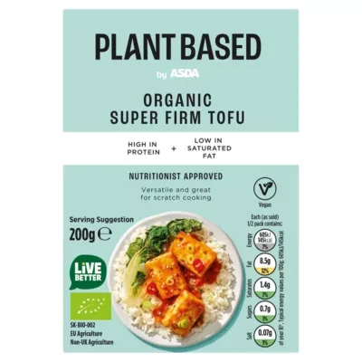 ASDA Plant Based Organic Super Firm Tofu 200g