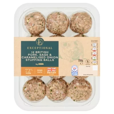 Exceptional by ASDA Exceptional by  12 Pork, Sage & Caramelised Onion Stuffing Balls 350g