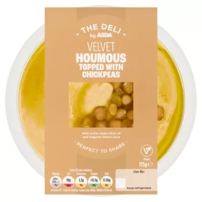 Exceptional by ASDA The Deli by  Velvet Houmous Topped with Chickpeas 175g