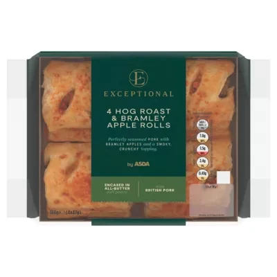 Exceptional by ASDA Exceptional Hog Roast & Bramley Apple Rolls 4 x 47g (188g)