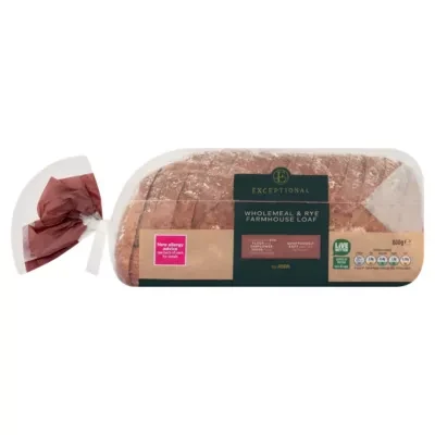 Exceptional by ASDA Exceptional by ASDA Wholemeal & Rye Farmhouse Loaf 800g